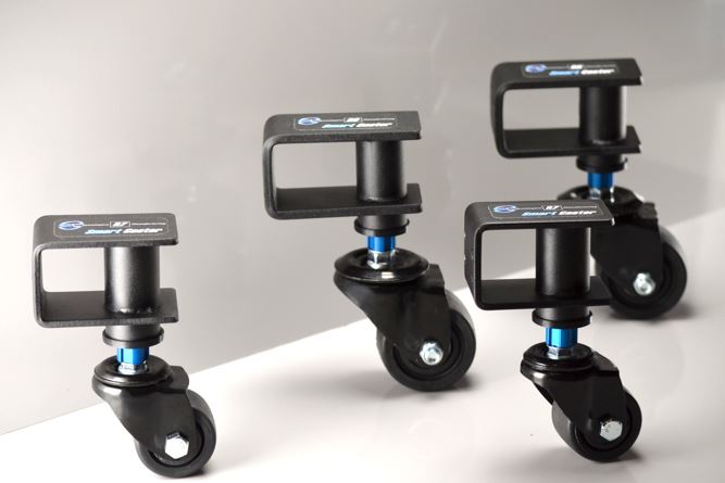 Four of the Original R8 Smart Casters (fully assembled) with an 800 pound load capacity per set..