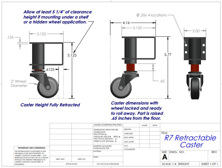 One set includes - Four of the original R7 Smart Casters (fully assembled).
