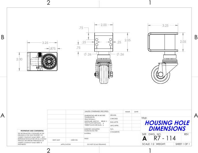 Four R7 Smart Casters (Fully Assembled).