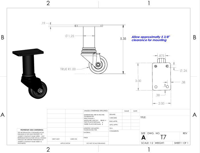 T7 Smart Casters – Complete Set of 4 | Fully Assembled & Ready to Install